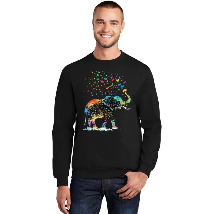 Cute Elephant Lover Animal On Elephant Tall Sweatshirt