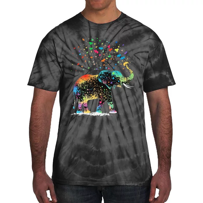 Cute Elephant Lover Animal On Elephant Tie-Dye T-Shirt