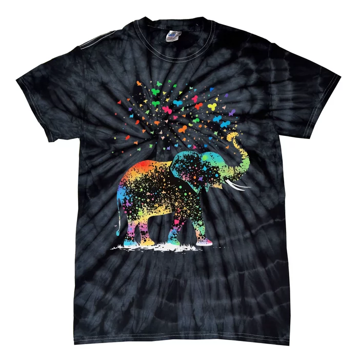 Cute Elephant Lover Animal On Elephant Tie-Dye T-Shirt