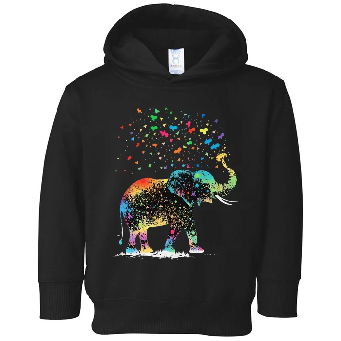 Cute Elephant Lover Animal On Elephant Toddler Hoodie