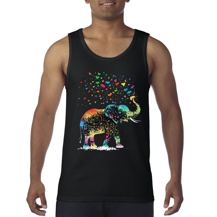 Cute Elephant Lover Animal On Elephant Tank Top