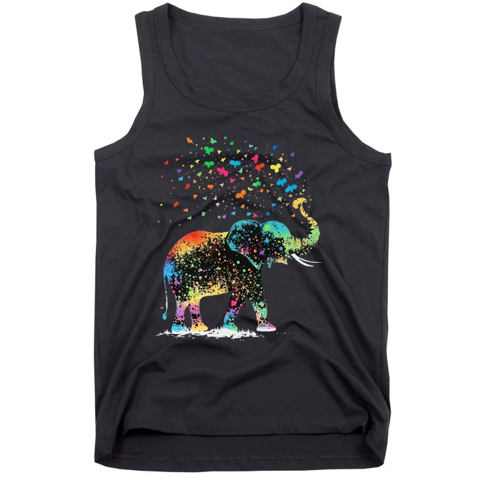 Cute Elephant Lover Animal On Elephant Tank Top