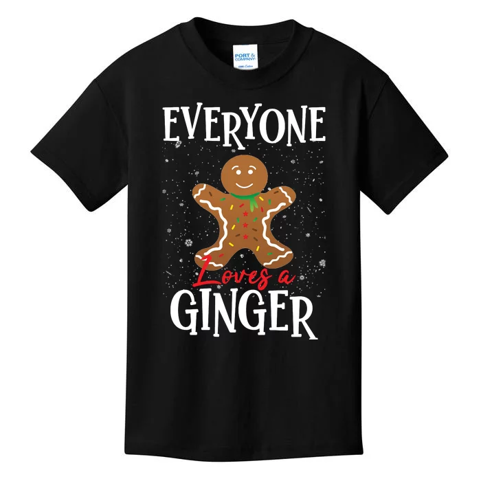 Christmas Everyone Loves A Ginger Funny Baker Kids T-Shirt