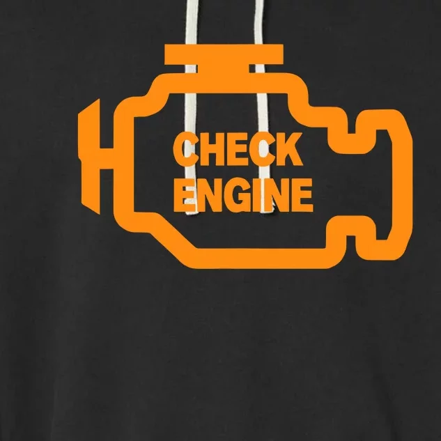 Check Engine Light Garment-Dyed Fleece Hoodie