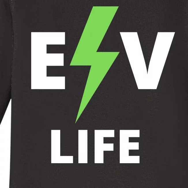 Cool EV Life Electric Vehicle, EVs, Funny Electric Vehicle Baby Long Sleeve Bodysuit