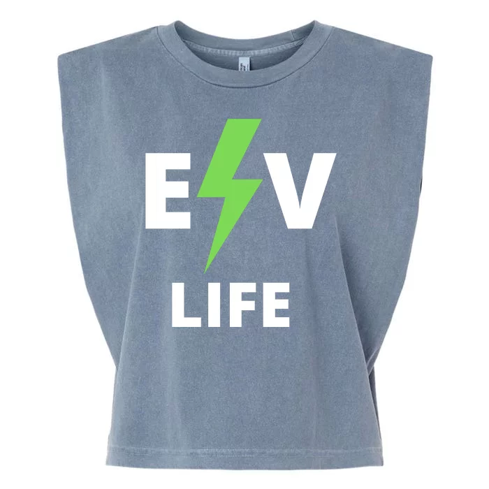 Cool EV Life Electric Vehicle, EVs, Funny Electric Vehicle Garment-Dyed Women's Muscle Tee