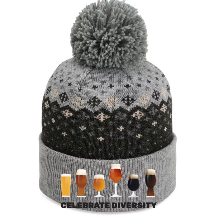 Celebrate Diversity beer Funny The Baniff Cuffed Pom Beanie