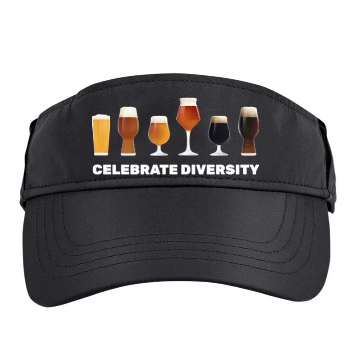 Celebrate Diversity beer Funny Adult Drive Performance Visor