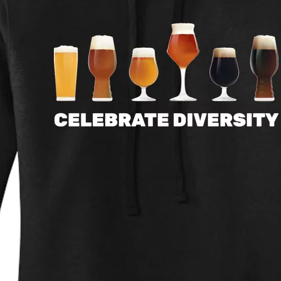 Celebrate Diversity beer Funny Women's Pullover Hoodie