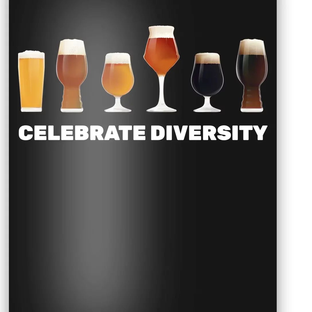 Celebrate Diversity beer Funny Poster