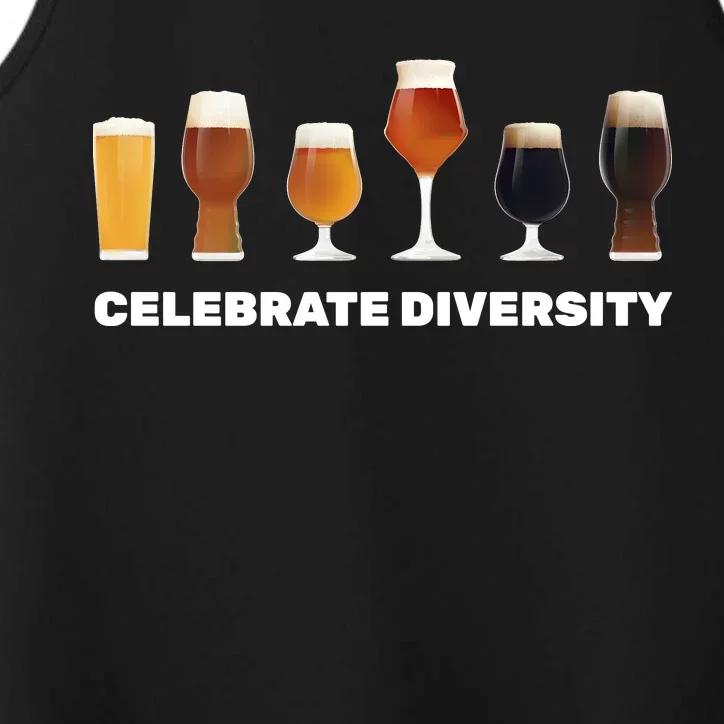 Celebrate Diversity beer Funny Performance Tank