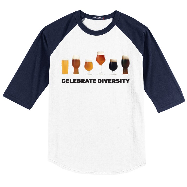 Celebrate Diversity beer Funny Baseball Sleeve Shirt