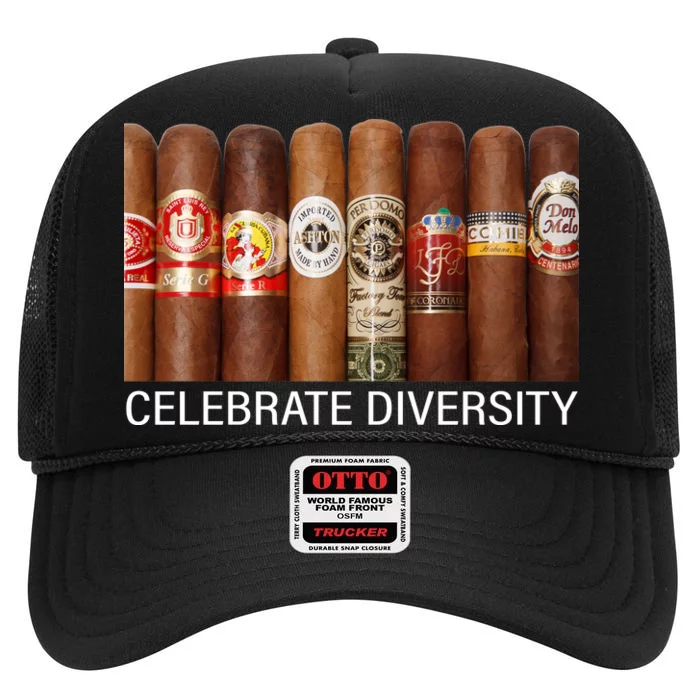 Celebrate Diversity Cigars High Crown Mesh Trucker Hat