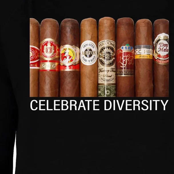 Celebrate Diversity Cigars Womens Funnel Neck Pullover Hood