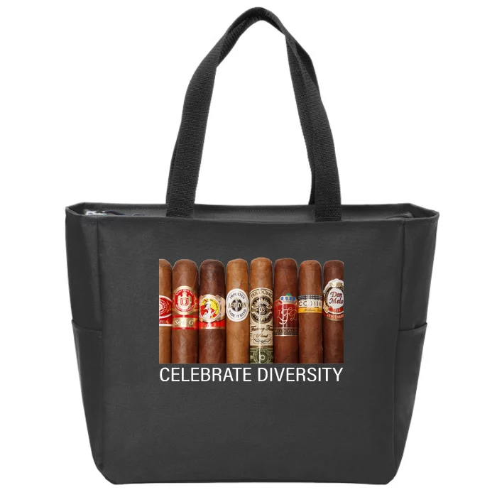 Celebrate Diversity Cigars Zip Tote Bag