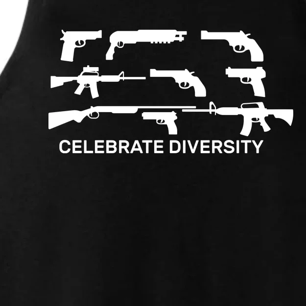 Celebrate Diversity Guns Ladies Tri-Blend Wicking Tank