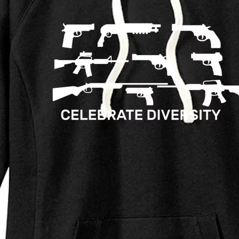 Celebrate Diversity Guns Women's Fleece Hoodie