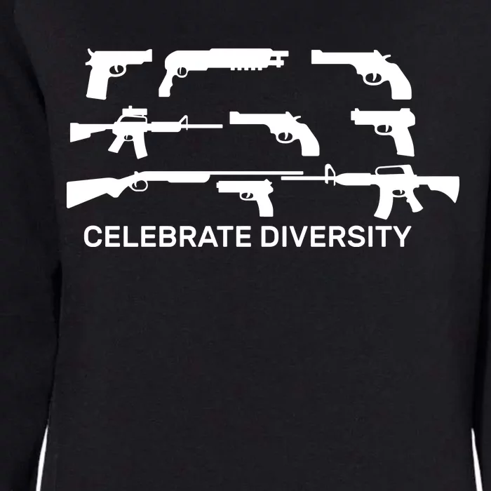 Celebrate Diversity Guns Womens California Wash Sweatshirt