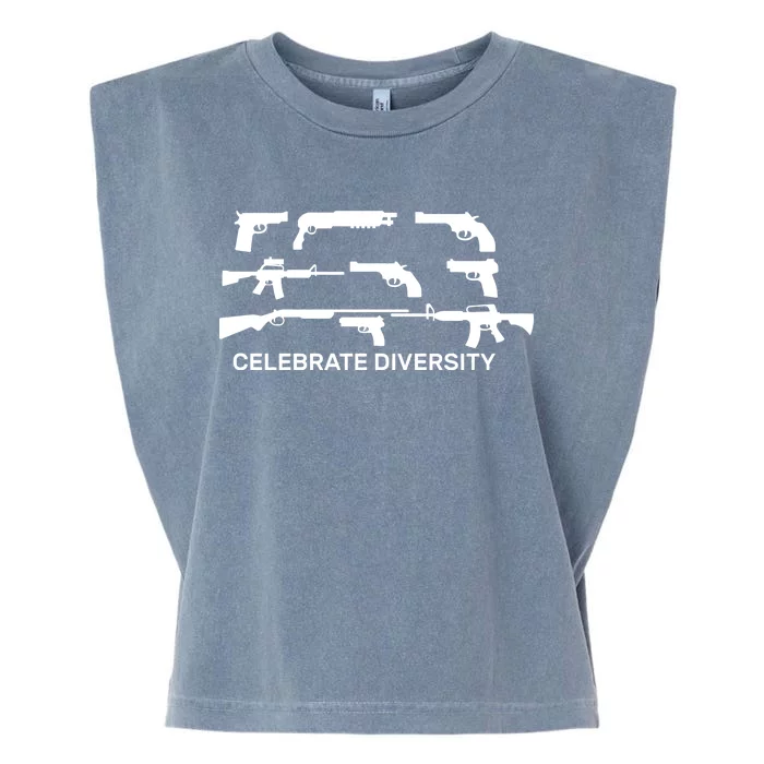 Celebrate Diversity Guns Garment-Dyed Women's Muscle Tee