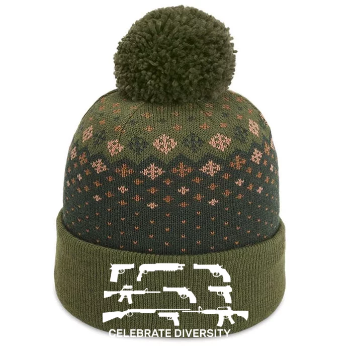 Celebrate Diversity Guns The Baniff Cuffed Pom Beanie