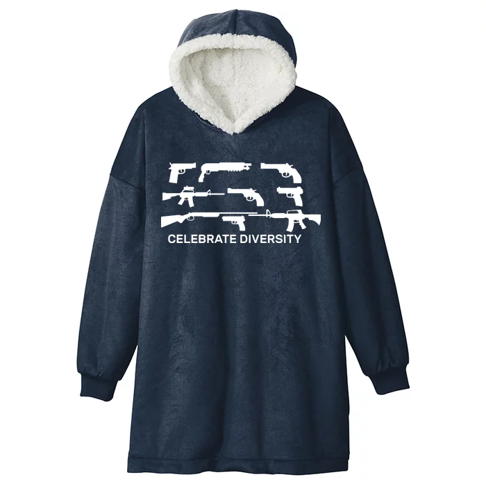 Celebrate Diversity Guns Hooded Wearable Blanket