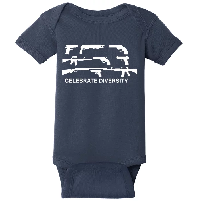 Celebrate Diversity Guns Baby Bodysuit