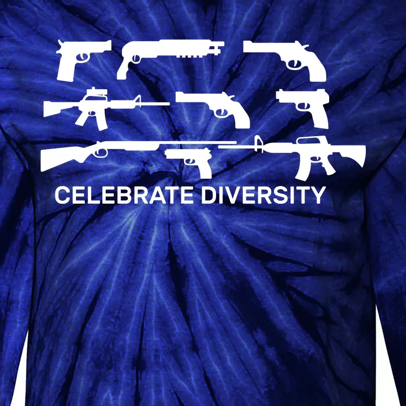 Celebrate Diversity Guns Tie-Dye Long Sleeve Shirt