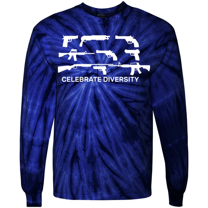 Celebrate Diversity Guns Tie-Dye Long Sleeve Shirt