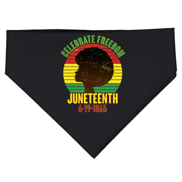 Celebrate Freedom Juneteenth 6-19-1865 USA-Made Doggie Bandana