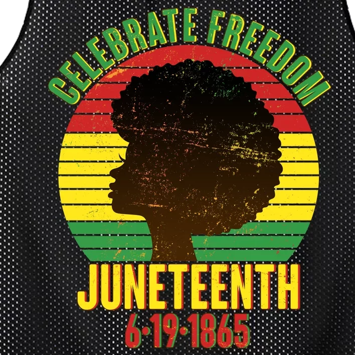 Celebrate Freedom Juneteenth 6-19-1865 Mesh Reversible Basketball Jersey Tank