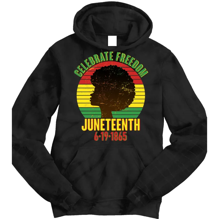 Celebrate Freedom Juneteenth 6-19-1865 Tie Dye Hoodie