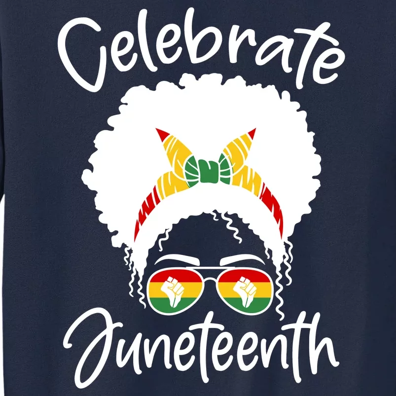 Celebrate Juneteenth Afro Bandana Traditional Colors Tall Sweatshirt