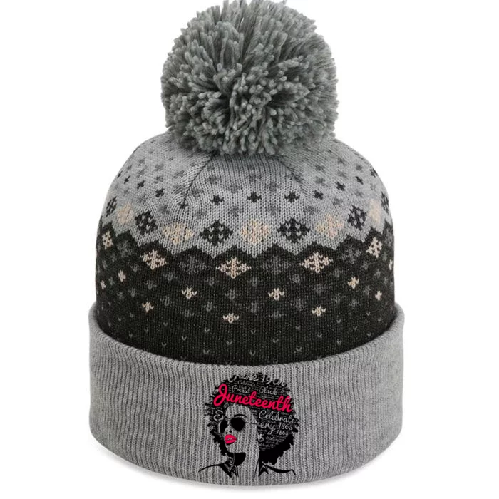 Celebrate Juneteenth June 19th Black History The Baniff Cuffed Pom Beanie