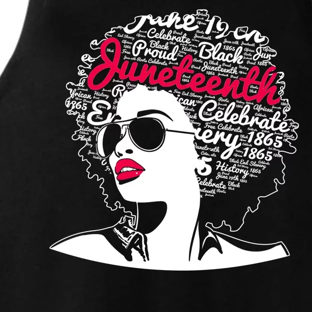 Celebrate Juneteenth June 19th Black History Ladies Tri-Blend Wicking Tank