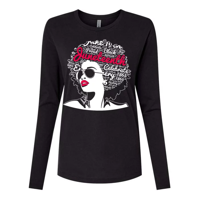 Celebrate Juneteenth June 19th Black History Womens Cotton Relaxed Long Sleeve T-Shirt