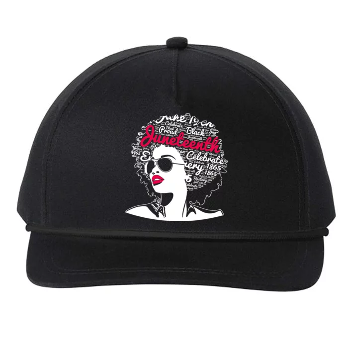 Celebrate Juneteenth June 19th Black History Snapback Five-Panel Rope Hat