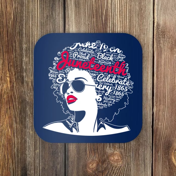 Celebrate Juneteenth June 19th Black History Coaster