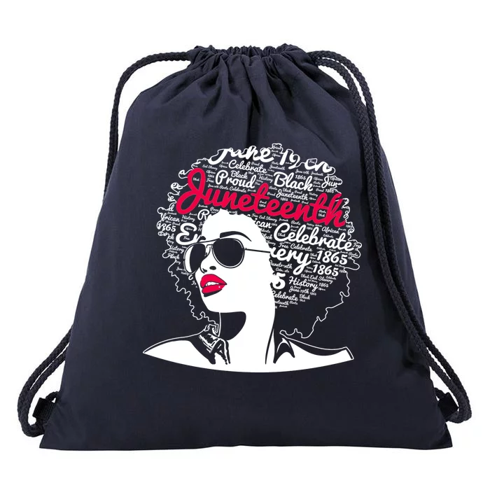 Celebrate Juneteenth June 19th Black History Drawstring Bag