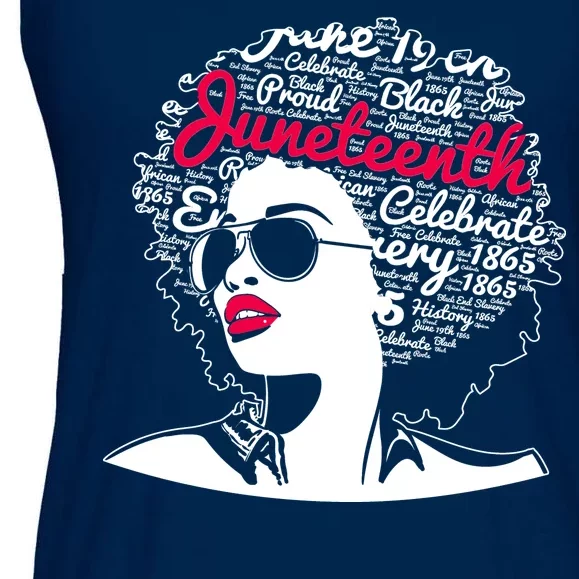 Celebrate Juneteenth June 19th Black History Ladies Essential Flowy Tank