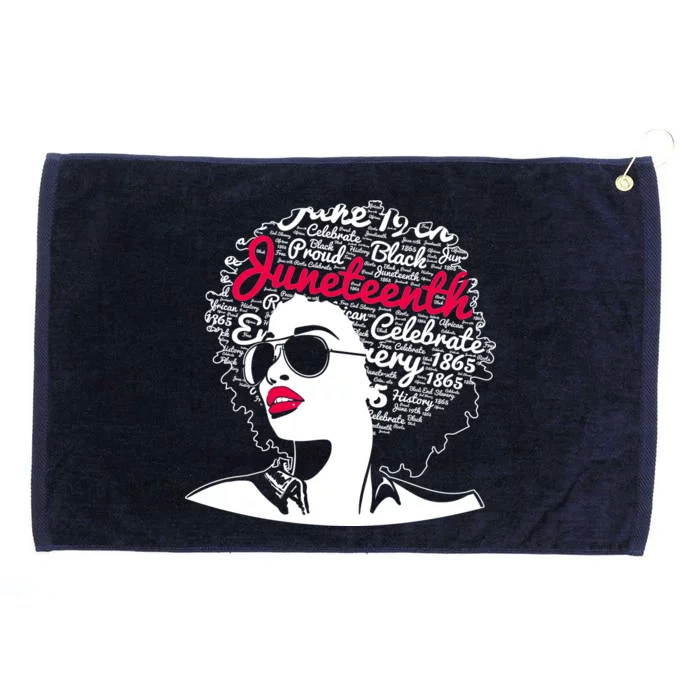 Celebrate Juneteenth June 19th Black History Grommeted Golf Towel