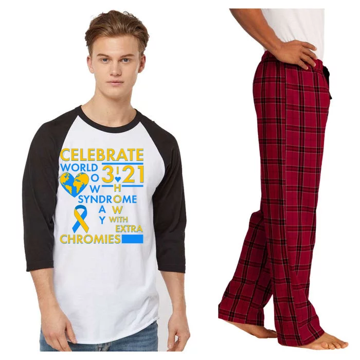 Celebrate World Down Syndrome Day I Love Homies With Extra Chromies Raglan Sleeve Pajama Set