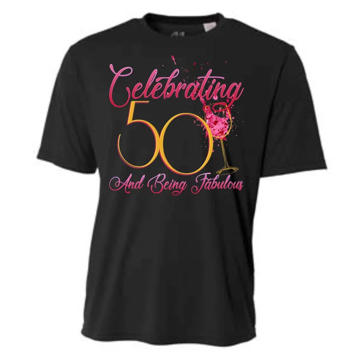 Celebrating 50 And Being Fabulous Cooling Performance Crew T-Shirt