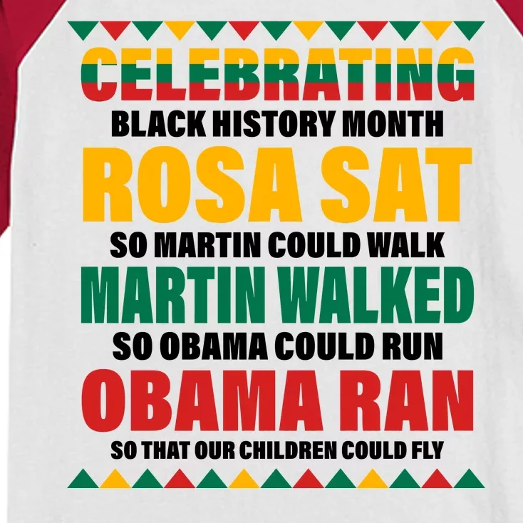 Celebrating Black History Month Kids Colorblock Raglan Jersey