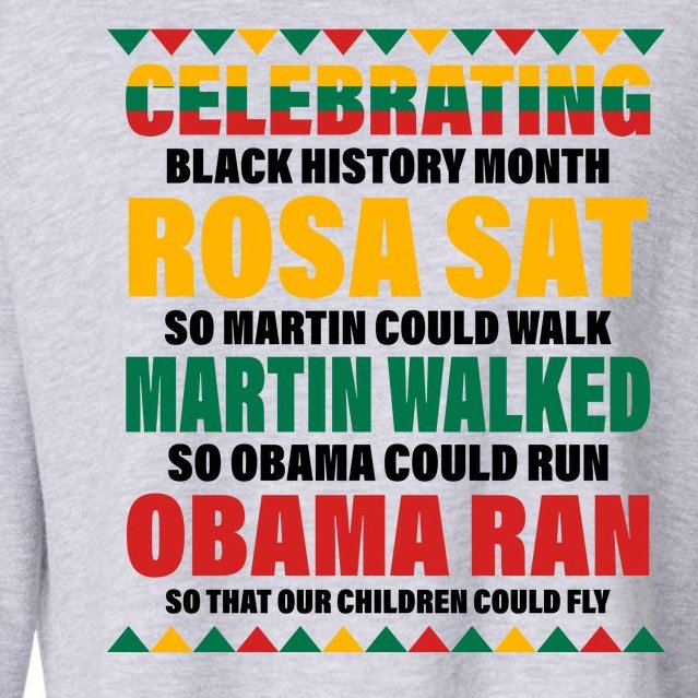 Celebrating Black History Month Cropped Pullover Crew