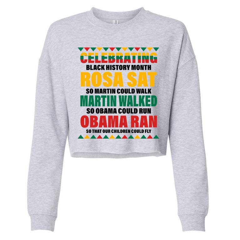 Celebrating Black History Month Cropped Pullover Crew