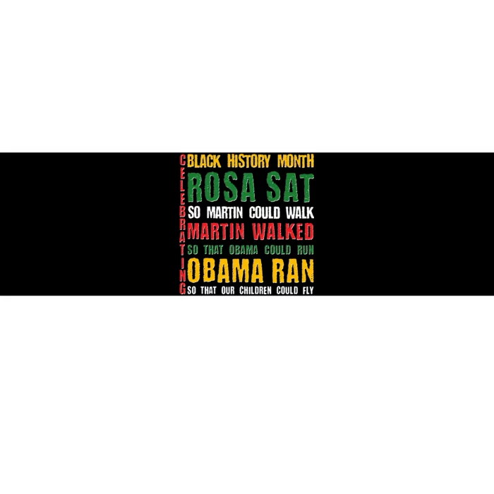 Celebrating Black History Month Rosa Martin Obama Bumper Sticker