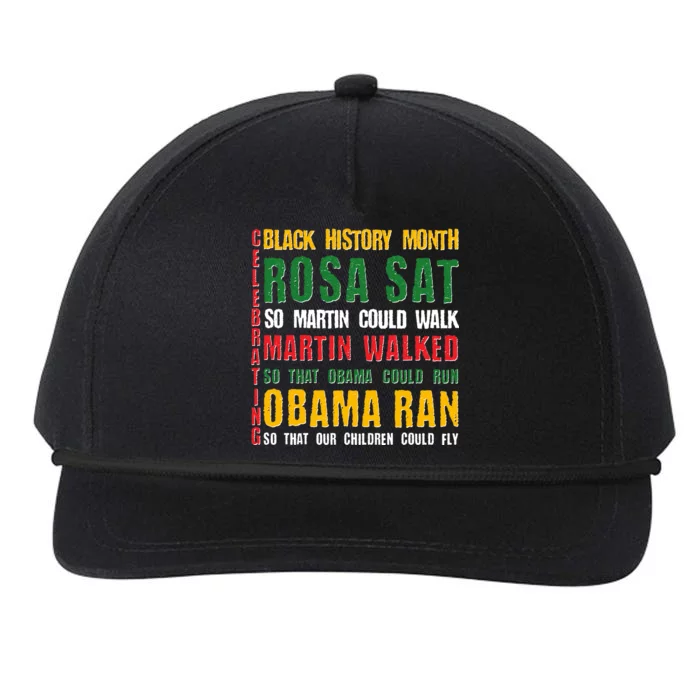 Celebrating Black History Month Rosa Martin Obama Snapback Five-Panel Rope Hat