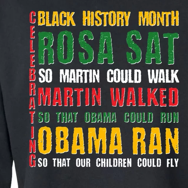 Celebrating Black History Month Rosa Martin Obama Cropped Pullover Crew