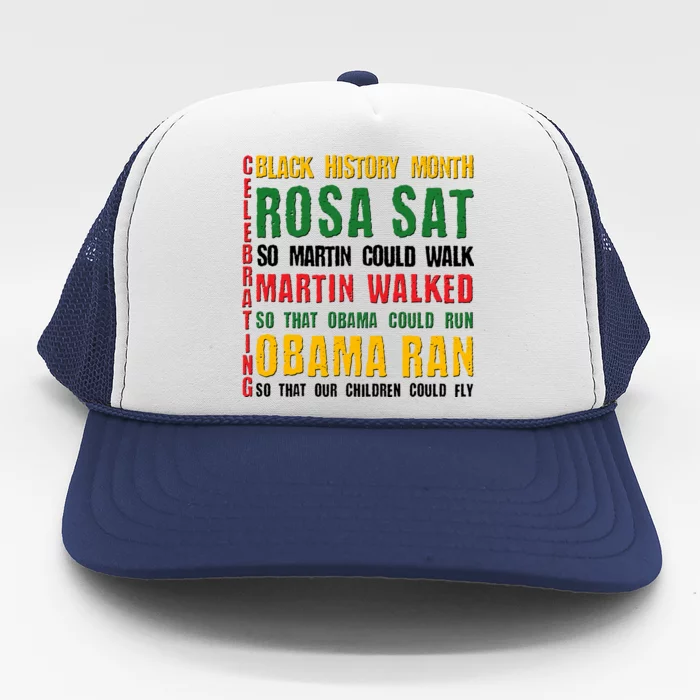 Celebrating Black History Month Rosa Martin Obama Trucker Hat