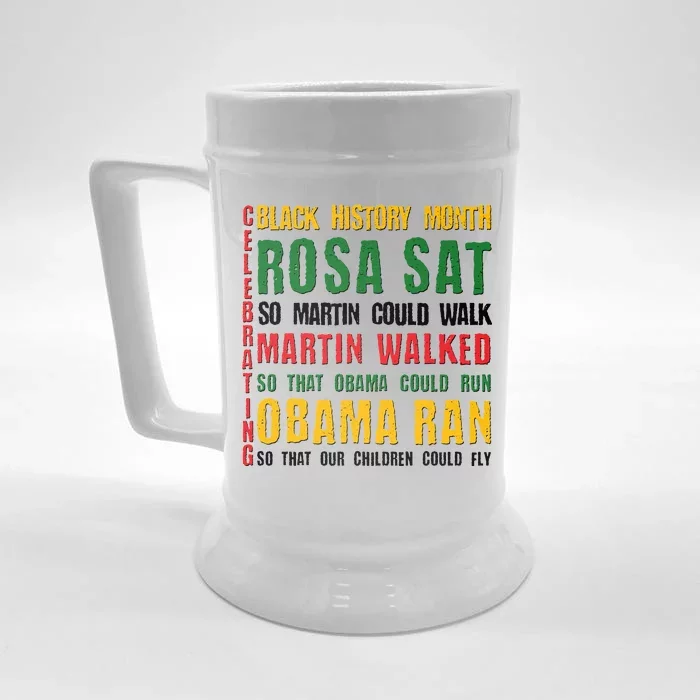 Celebrating Black History Month Rosa Martin Obama Front & Back Beer Stein